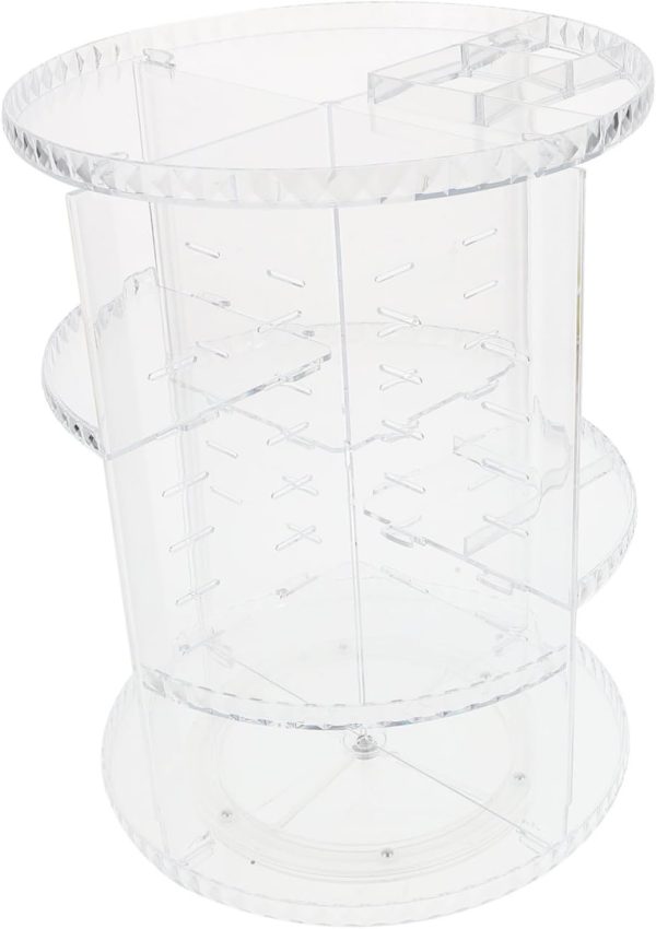 Adjustable Makeup Organizer Shelf Rotating Desktop Storage Rack Home Use for Cosmetics Tools